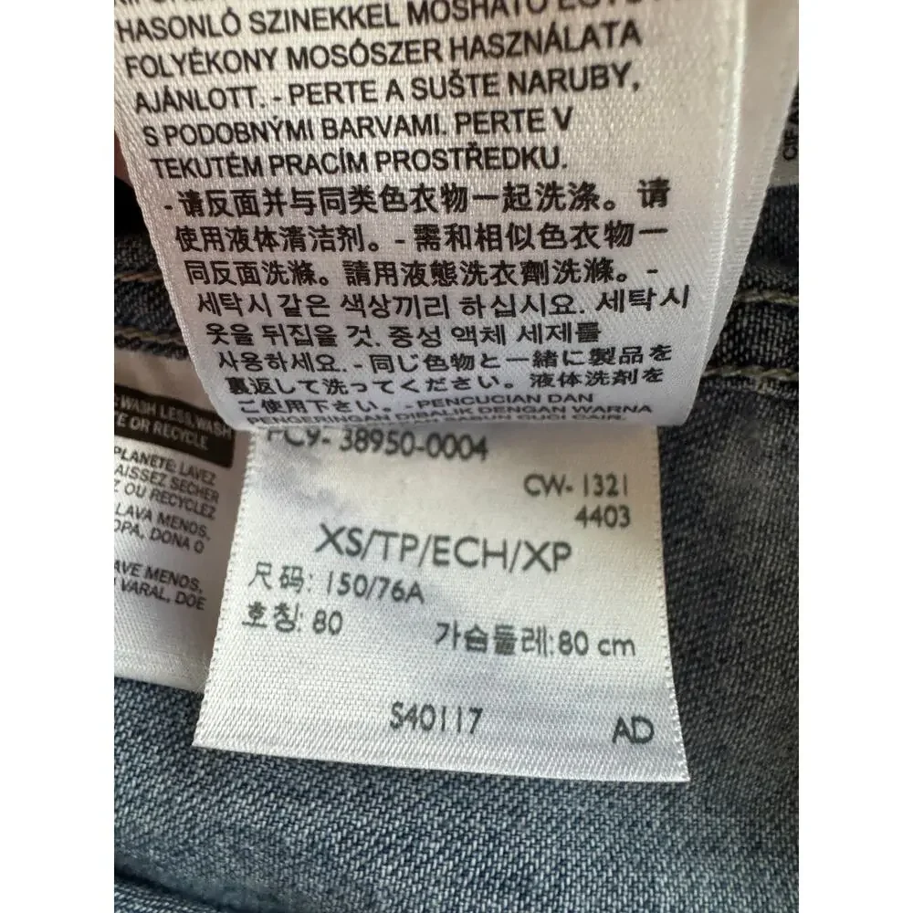 Levis Y2K Denim Dress XS EUC Button Front - Picture 4 of 8
